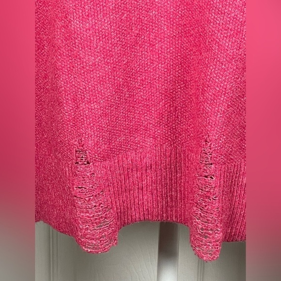 Nordstrom ~Frayed Denim Gwen Distressed Sweater NWT Medium - Picture 8 of 13